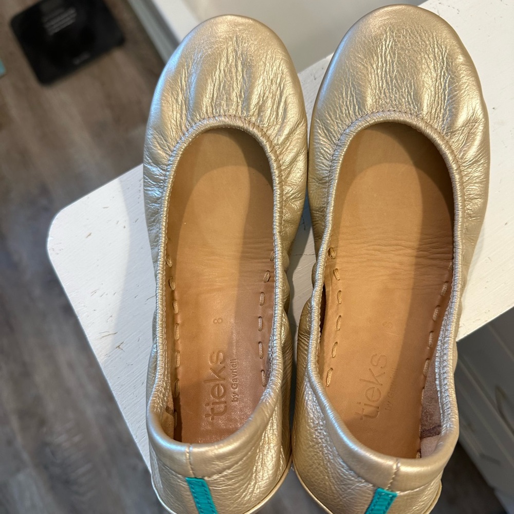 Tieks Metallic Gold Ballet Flats
